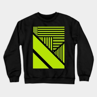 Triangle Stripes - Lime Green Crewneck Sweatshirt